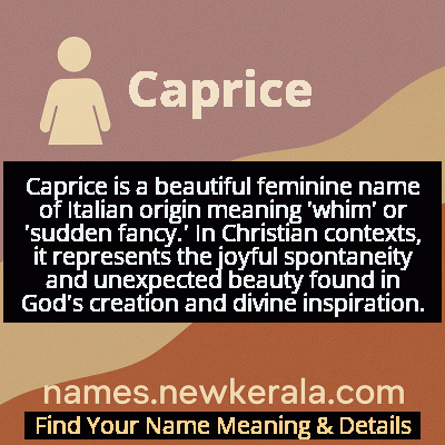 Caprice Name Meaning and Origin