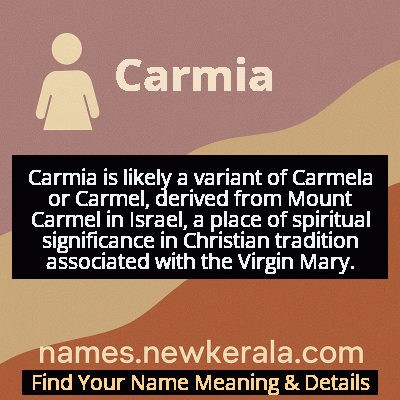 Carmia Name Meaning and Origin