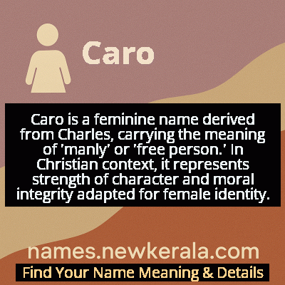 Caro Name Meaning and Origin