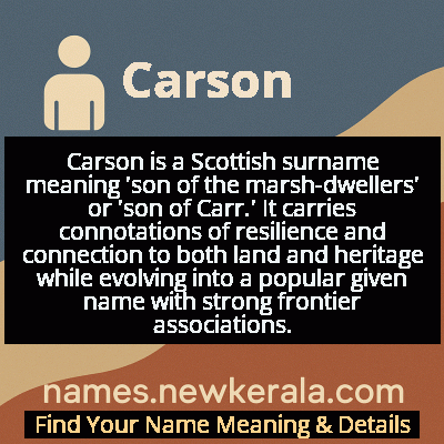 Carson Name Meaning and Origin