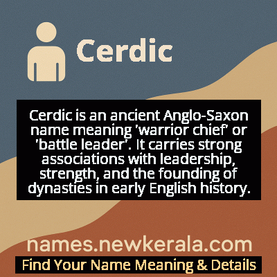 Cerdic Name Meaning and Origin