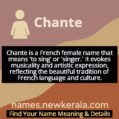 Chante Name Meaning and Origin