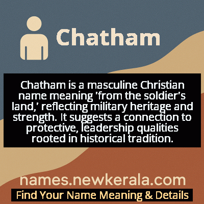 Chatham Name Meaning and Origin