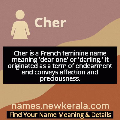 Cher Name Meaning and Origin