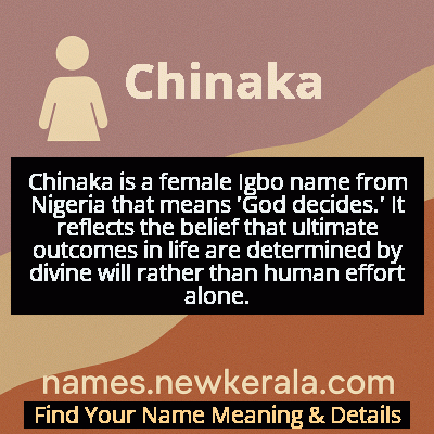 Chinaka Name Meaning and Origin