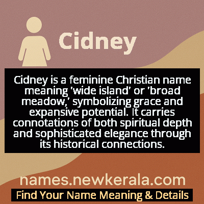Cidney Name Meaning and Origin