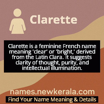 Clarette Name Meaning and Origin