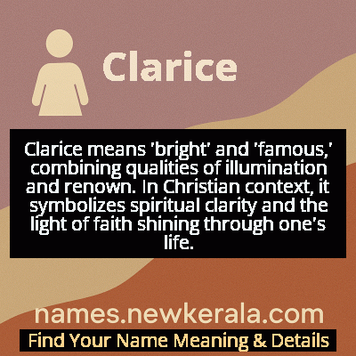 Clarice Name Meaning and Origin