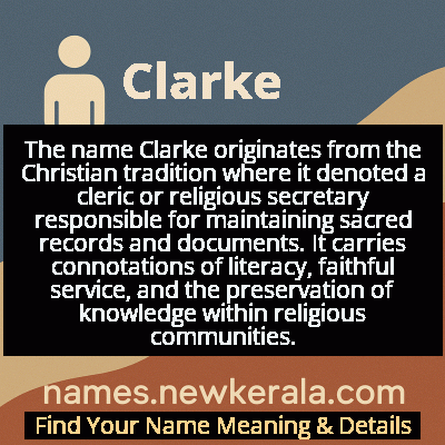 Clarke Name Meaning and Origin