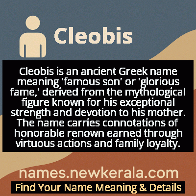 Cleobis Name Meaning and Origin