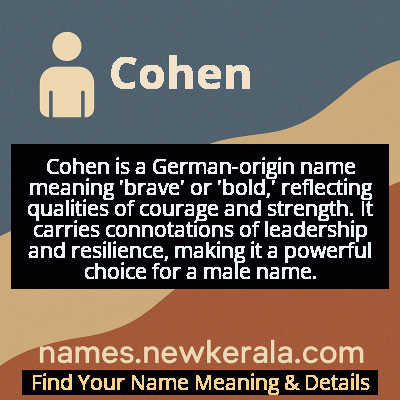 Cohen Name Meaning and Origin