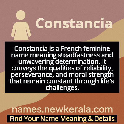 Constancia Name Meaning and Origin