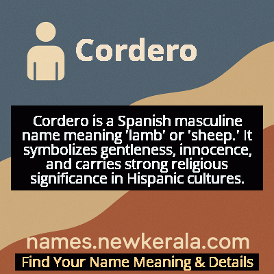 Cordero Name Meaning and Origin