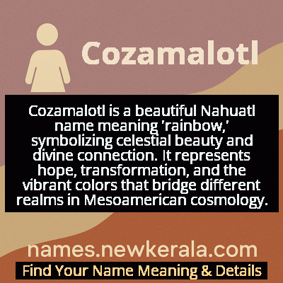 Cozamalotl Name Meaning and Origin