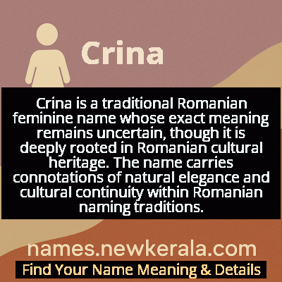Crina Name Meaning and Origin