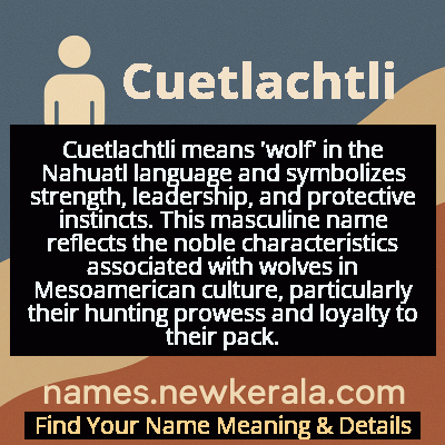 Cuetlachtli Name Meaning and Origin