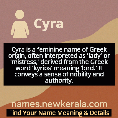 Cyra Name Meaning and Origin