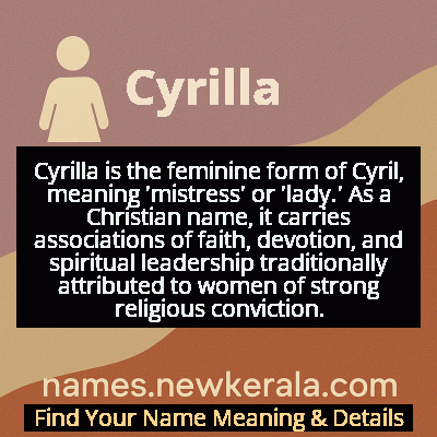 Cyrilla Name Meaning and Origin