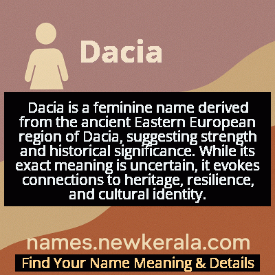 Dacia Name Meaning and Origin