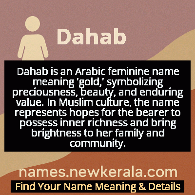 Dahab Name Meaning and Origin