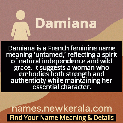 Damiana Name Meaning and Origin