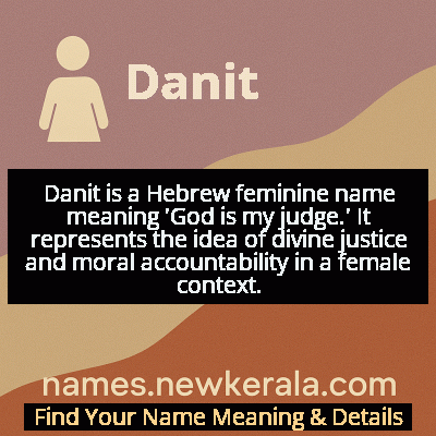 Danit Name Meaning and Origin