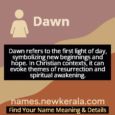 Dawn Name Meaning and Origin