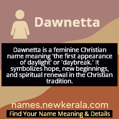 Dawnetta Name Meaning and Origin