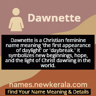 Dawnette Name Meaning and Origin