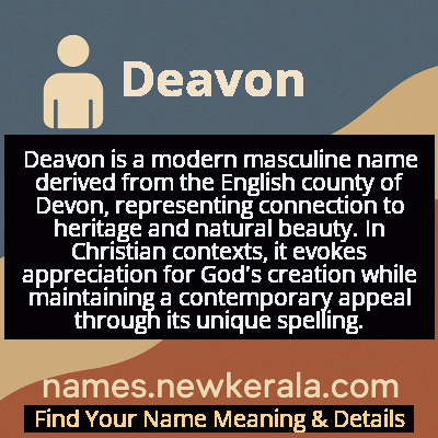 Deavon Name Meaning and Origin