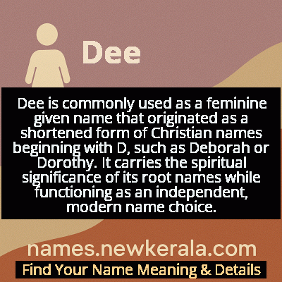 Dee Name Meaning and Origin
