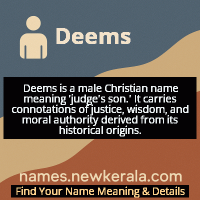 Deems Name Meaning and Origin