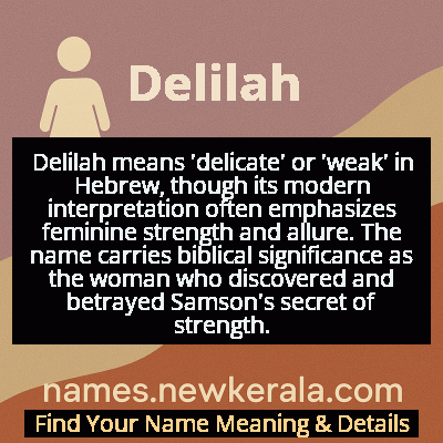 Delilah Name Meaning and Origin