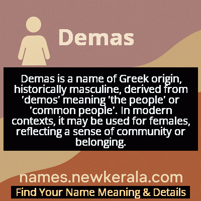 Demas Name Meaning and Origin