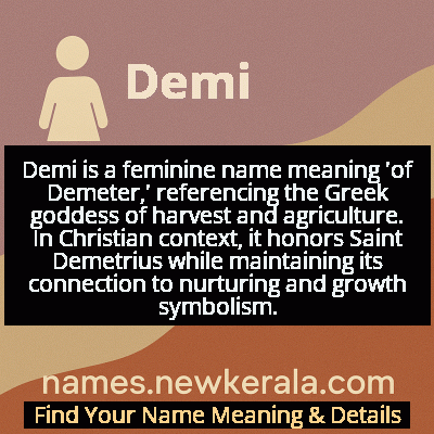 Demi Name Meaning and Origin
