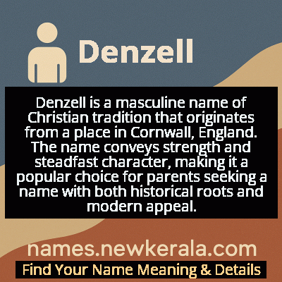 Denzell Name Meaning and Origin