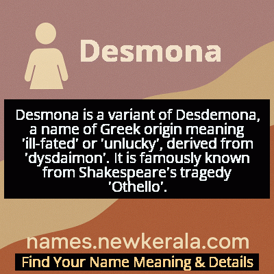 Desmona Name Meaning and Origin