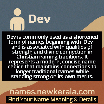 Dev Name Meaning and Origin