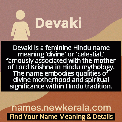 Devaki Name Meaning and Origin