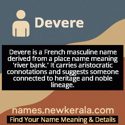 Devere Name Meaning and Origin