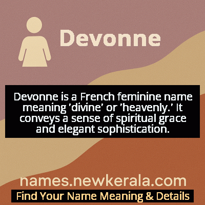 Devonne Name Meaning and Origin