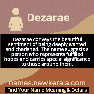 Dezarae Name Meaning and Origin