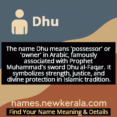 Dhu Name Meaning and Origin