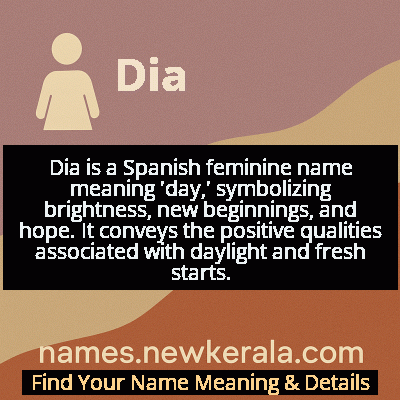 Dia Name Meaning and Origin