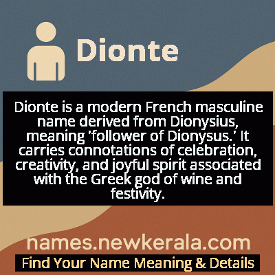 Dionte Name Meaning and Origin