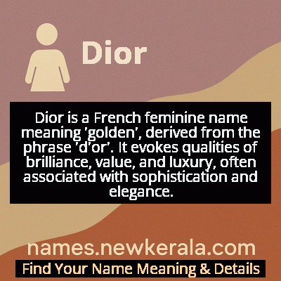 Dior Name Meaning and Origin