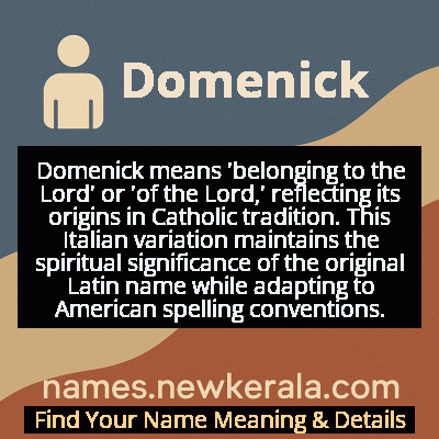 Domenick Name Meaning and Origin
