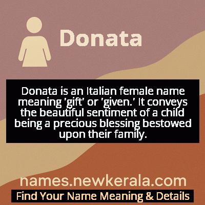 Donata Name Meaning and Origin
