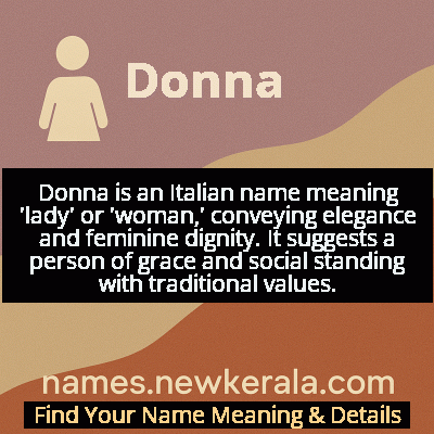 Donna Name Meaning and Origin