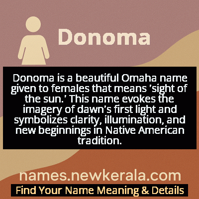 Donoma Name Meaning and Origin